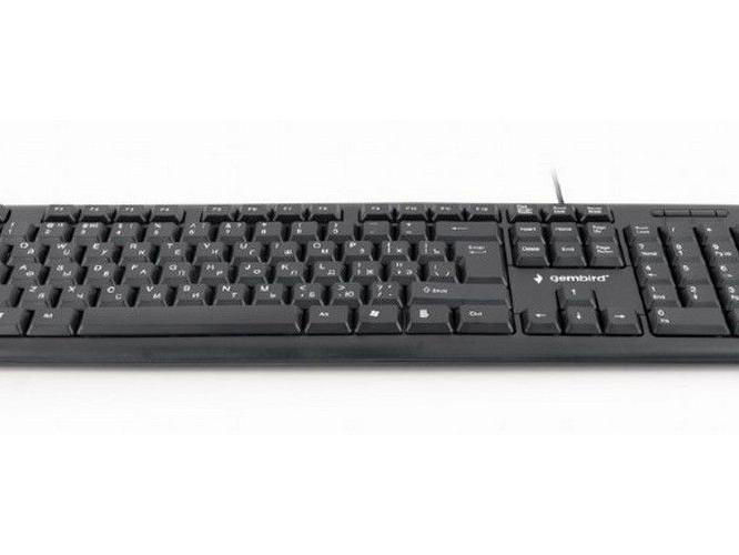 Keyboard gembird kb u 103 ru standard full size silent black usb