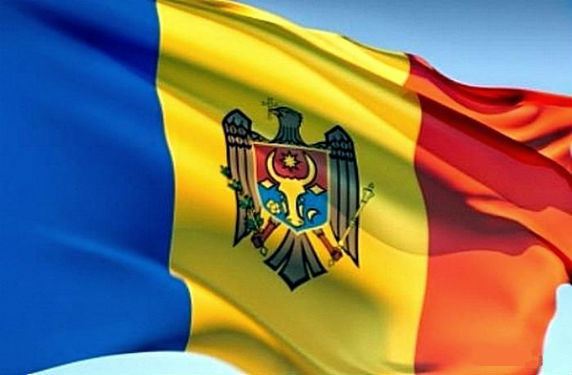 Флаг республики Молдова и флаг EU foto 0