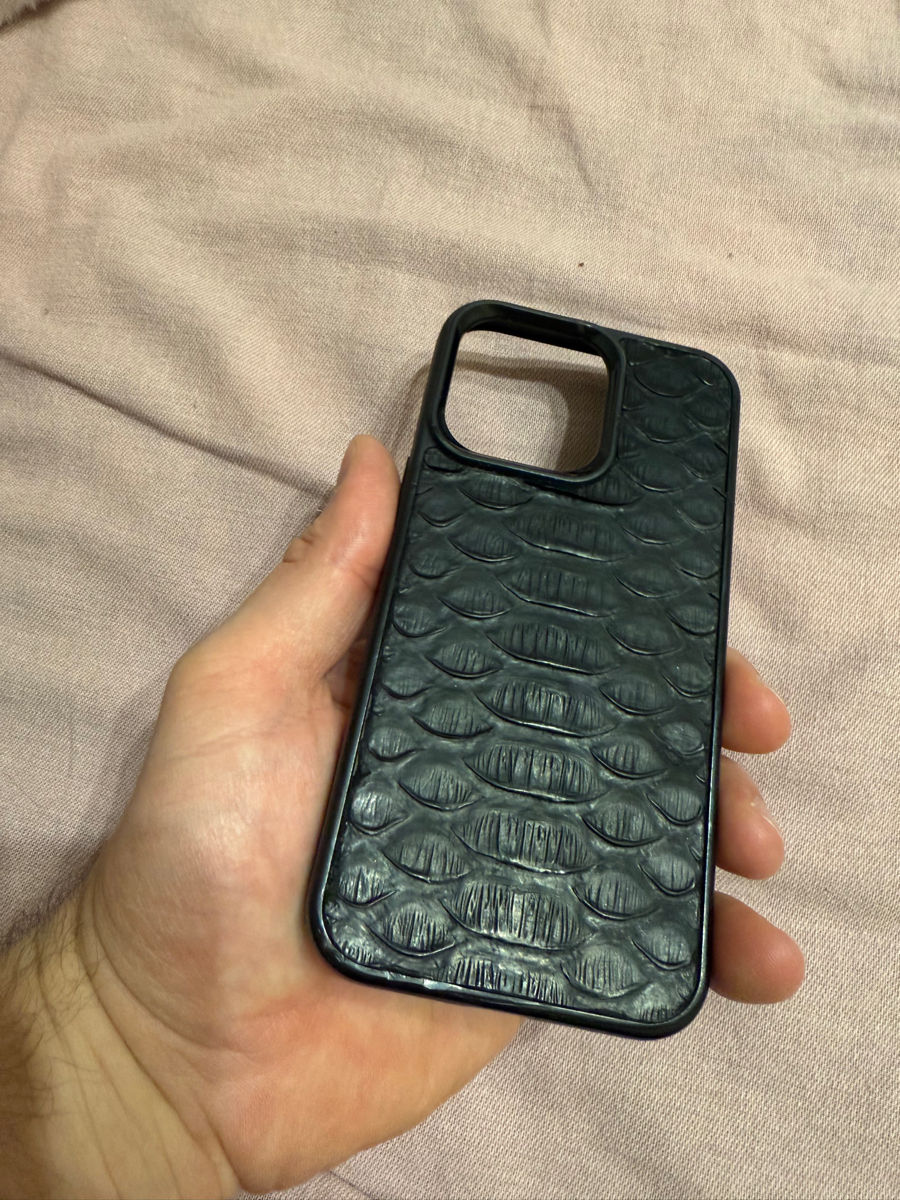 Husa piele naturala iphone 13 pro foto 1