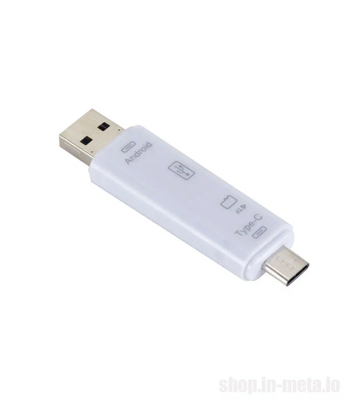 Card Reader 5 in 1 USB 3.0 USB-C, USB, Micro USB, SD, TF Memory Card Reader OTG Adapter. OTG Адаптер фото 2