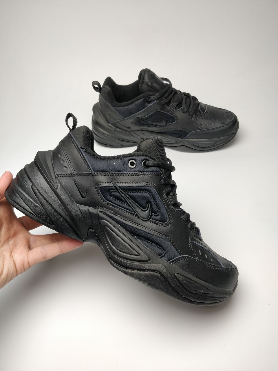 nike m2k all black