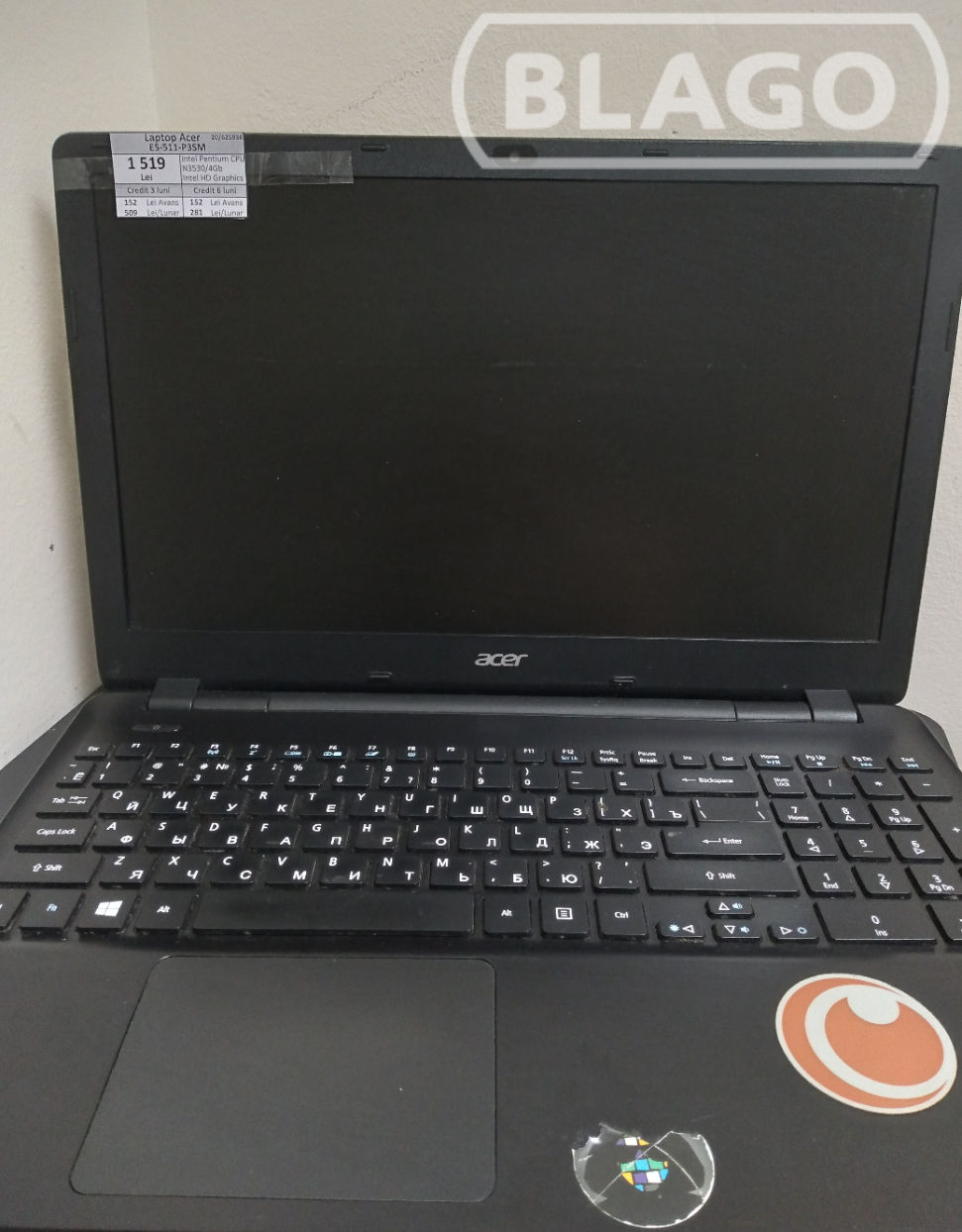 Laptop Acer E5-511-P3SM, 1519lei