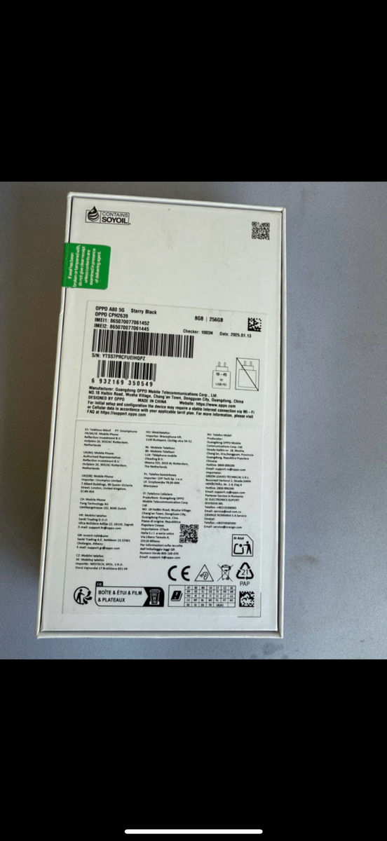 Oppo A80 5G  8gb Ram 256gb  Starry Black  Sigilat  Original  Versiune Globala  foto 1