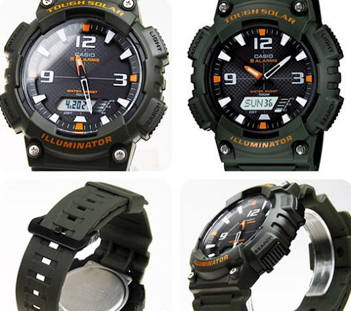 Спортивные часы Casio с солнечной батареей.