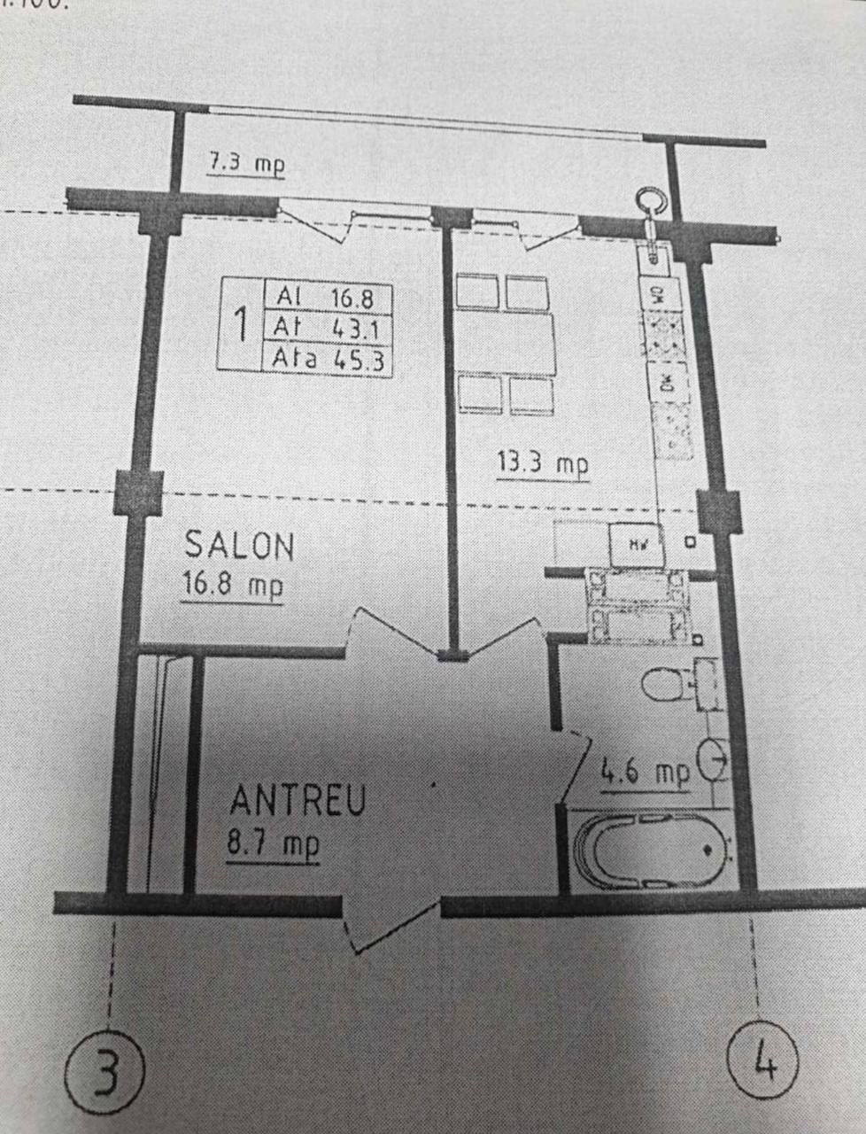Apartament cu 1 cameră, 45 m², Centru, Stăuceni, Chișinău mun. foto 10