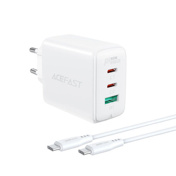 Acefast A13 Pd65w (usb-c+usb-c+usb-a) Încărcător Cu 3 Porturi foto 2