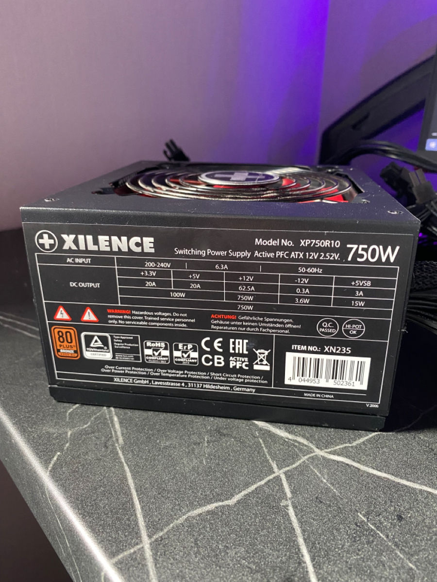 Блок питания xilence gaming series xp750r10 750w bronze xn235 обзор