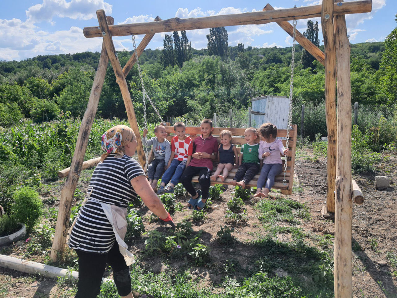 Leagăn din salcâm - качели из акации 3м. х 2,5 м. foto 17