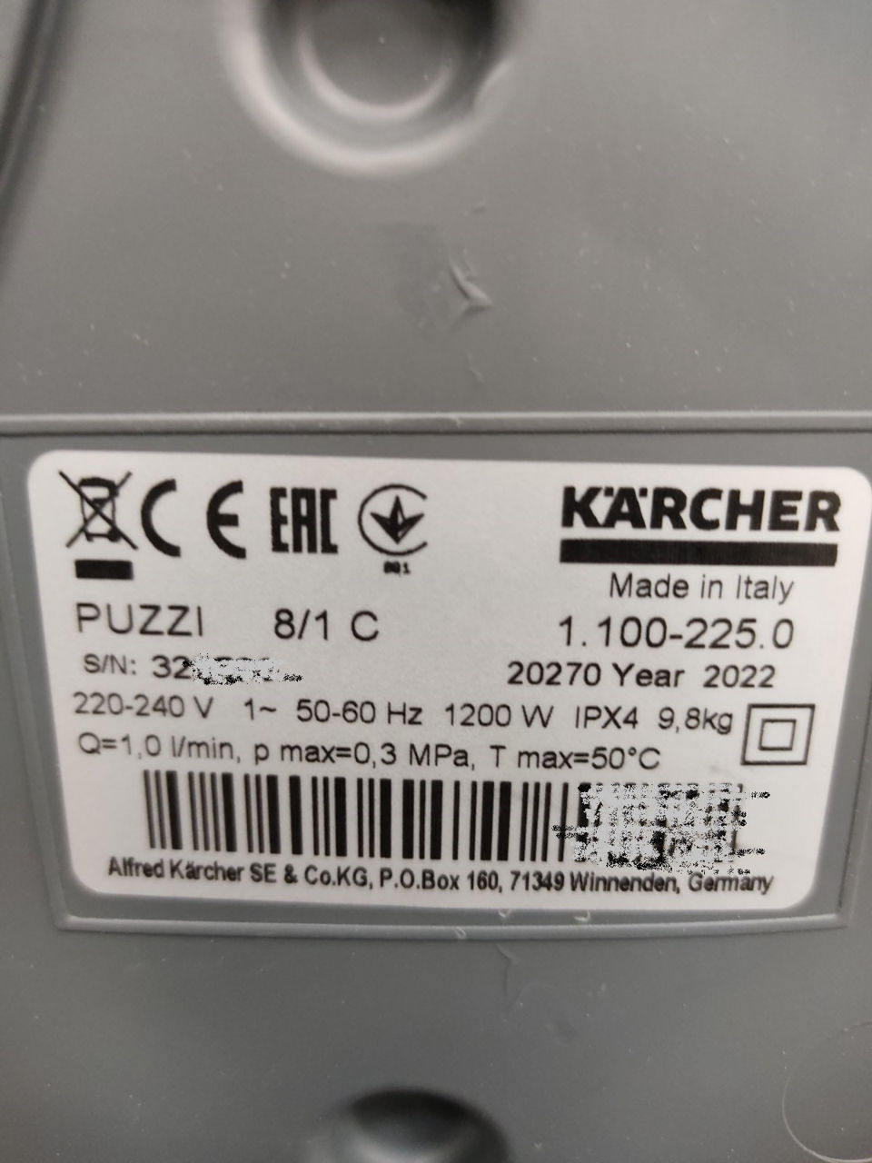 Karcher Puzzi 8/1 (curatare chimica, химчистка, karher)