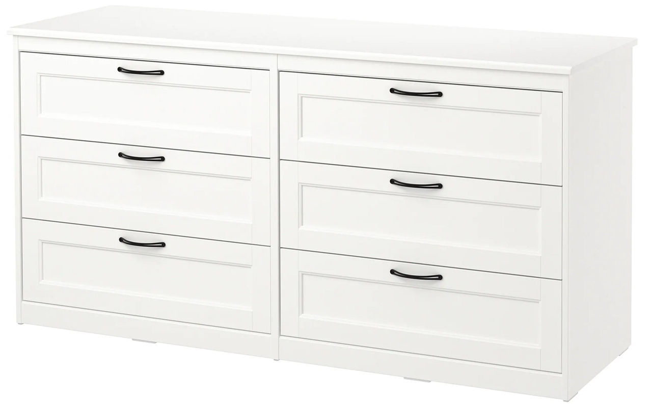 Comodă cu 6 sertare IKEA Songesand 161x81 foto 3