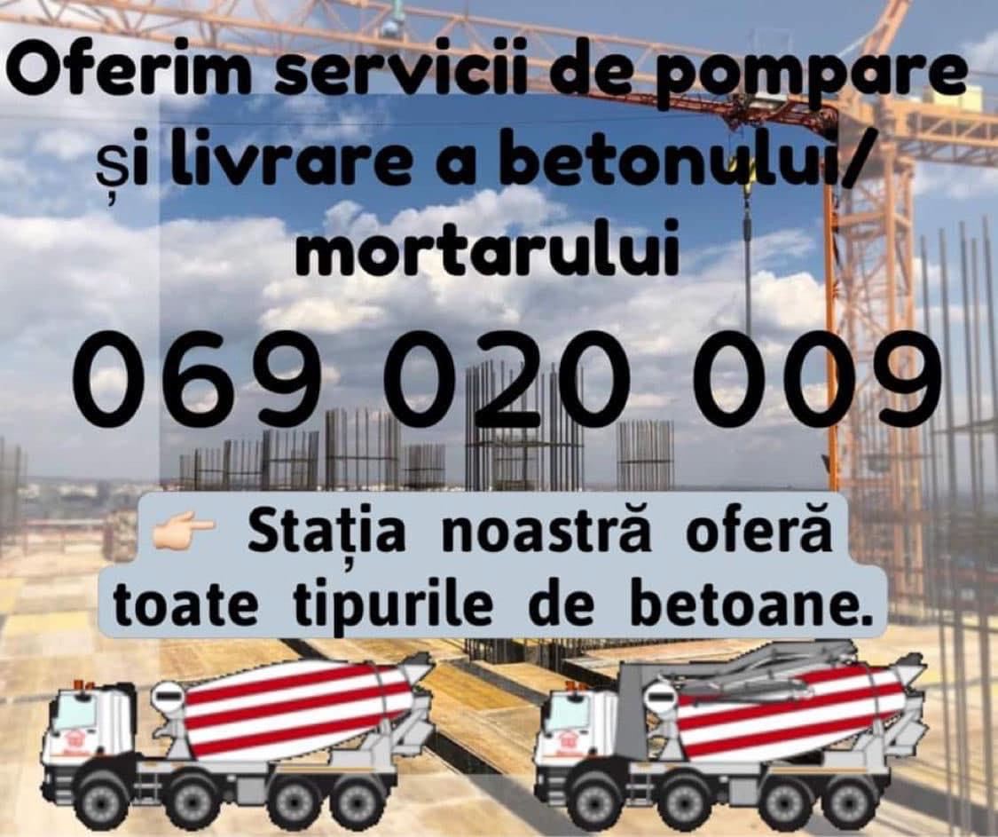 Servicii pompare si transportare a betonului ( beton de toate marcile) foto 2