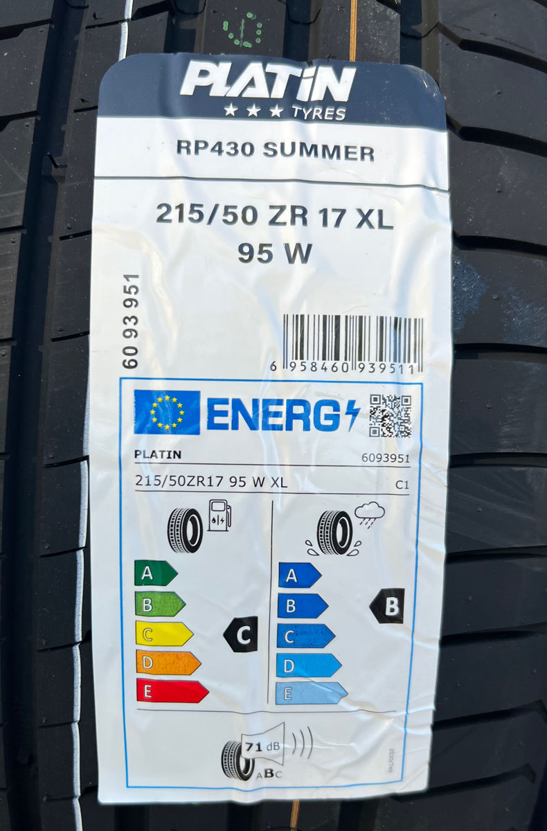 215/50 R17 Platin RP430/ Доставка, livrare toata Moldova 2025 фото 1
