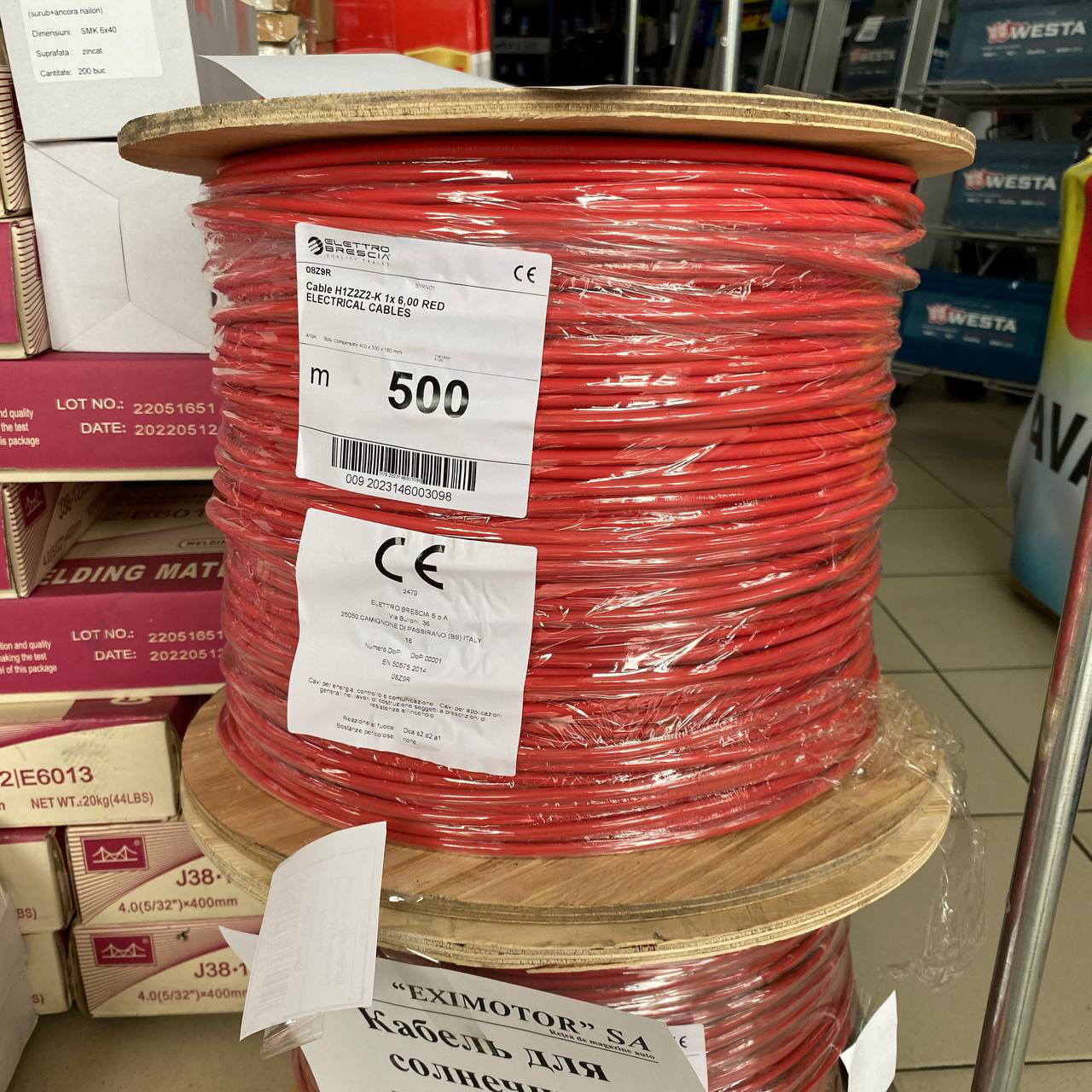 Кабель для солнечных панелей 1x6,0 красный в Кишинёве! фото 0