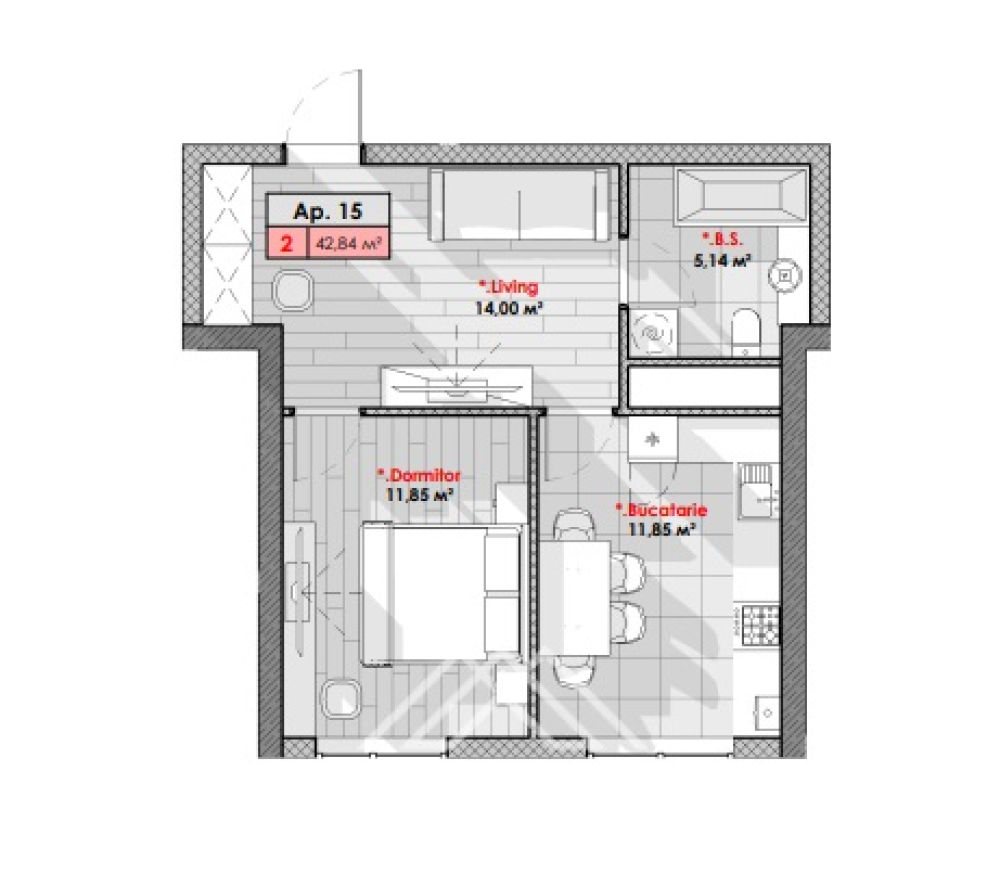 Apartament cu 3 camere, 82 m², Râșcani, Chișinău foto 15