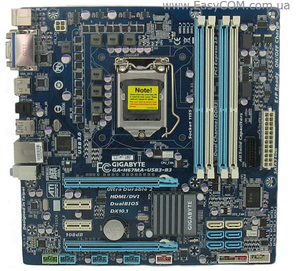 Gigabyte ga-h67ma-usb3-b3 lga 1155 intel h67 hdmi sata 6gb/s