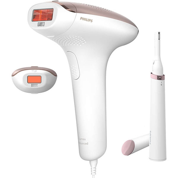 Epilator ipl philips lumea avanced bri921/00, 250.000 impulsuri, 1 accesoriu, retea, alb-roz + trimm foto 0
