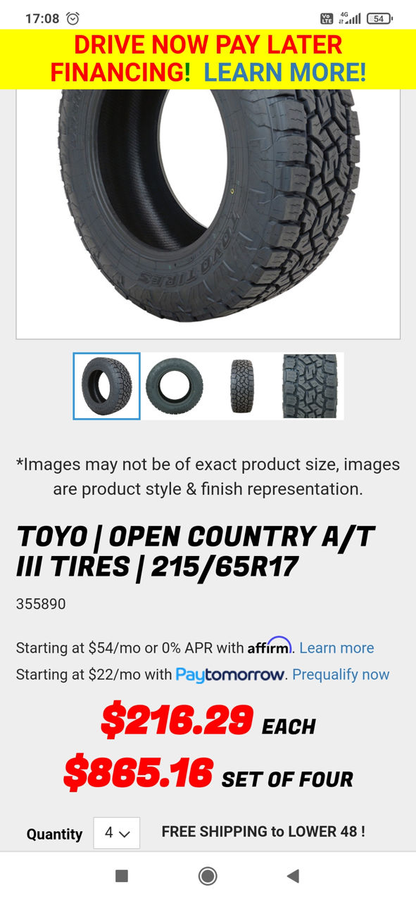 Toyo Open Country - 215/65R17. foto 8