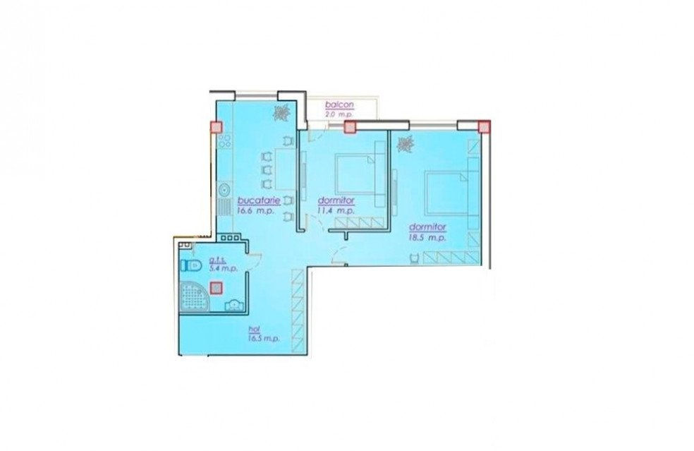 Apartament cu 2 camere, 70 m², Centru, Chișinău foto 1