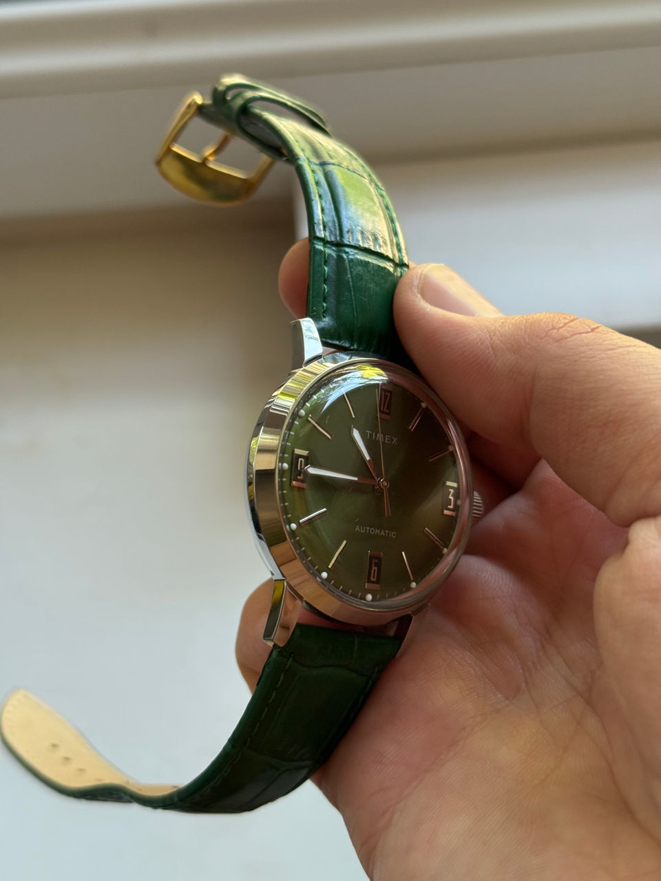 Timex Marlin Green Dial Automatic Mechanical Watch Часы Ceas RRP 250 Euro фото 4