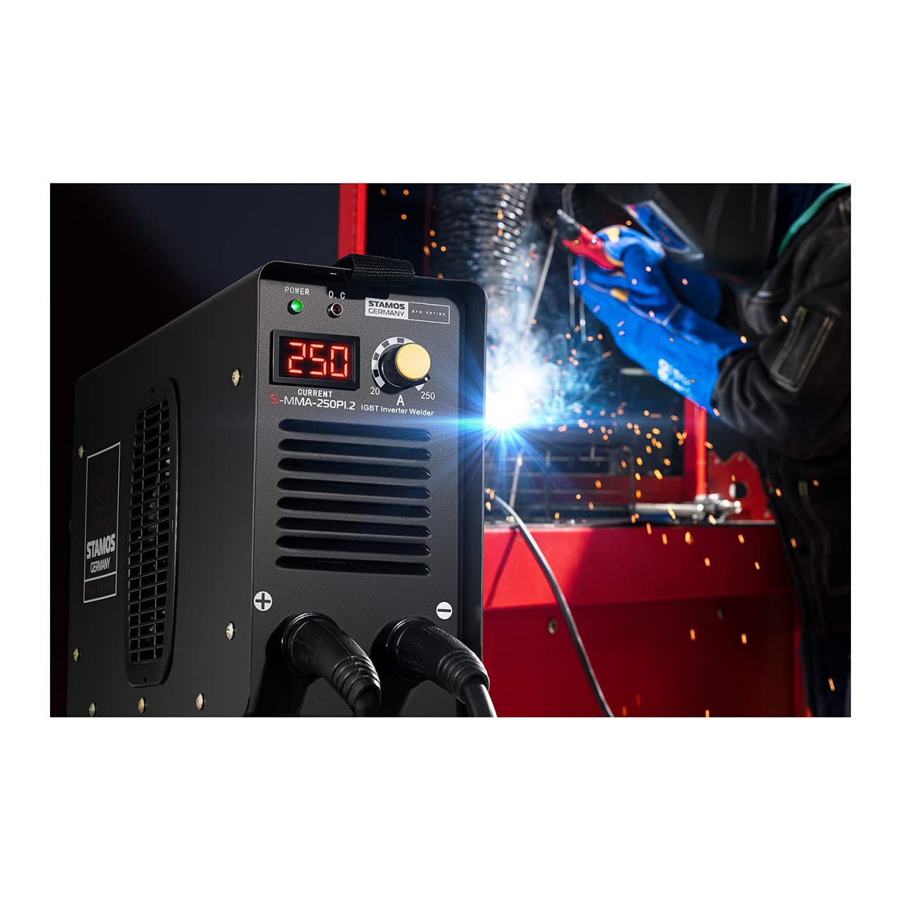 Stamos Germany S-MMA-250PI.2 Электродный сварочный аппарат Инвертор Hot ...