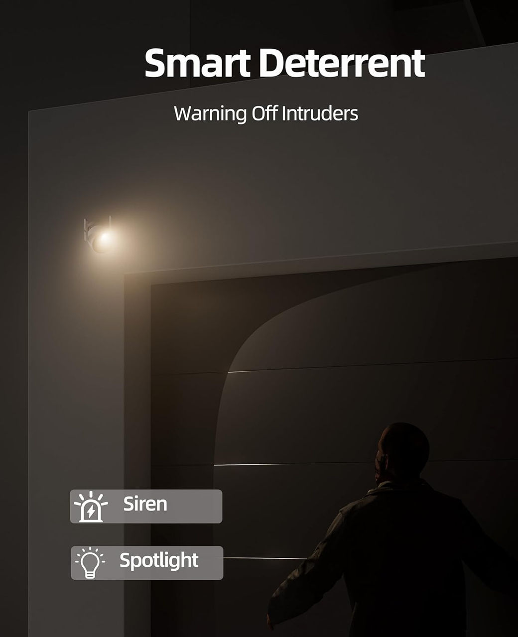 Cameră de securitate Napcat 4MP cu reflectoare, Camere WiFi pentru exterior pentru securitatea casei foto 1
