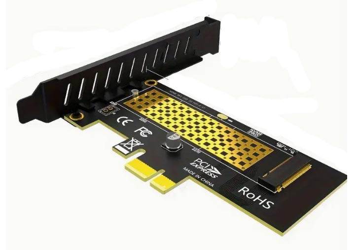 Переходники Pci-e - NVME, Pci-e - SATA III, (M.2 NVME SSD Ngff to Pci-e 3.0 X16, Х4, Х1) фото 0