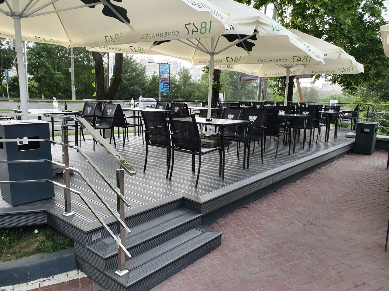 Decking WPC sistem de pavare pentru terase si piscine террасная доска древесно-полимерный композит foto 4