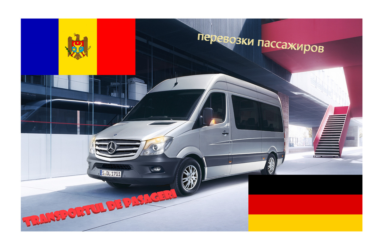 Germania-Moldova-Germania zilnic transport pasageri tur-retur 24/7 Sprinter de 9 locuri/2soferi foto 1