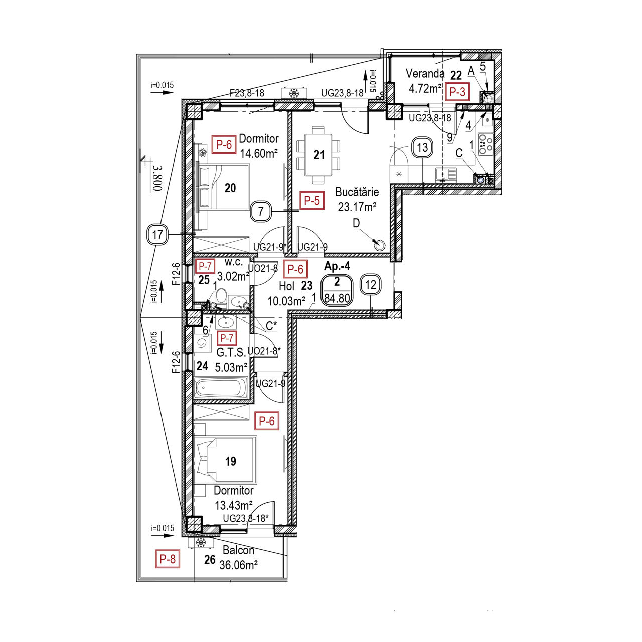 Apartament cu 2 camere, 85 m², Râșcani, Chișinău foto 2