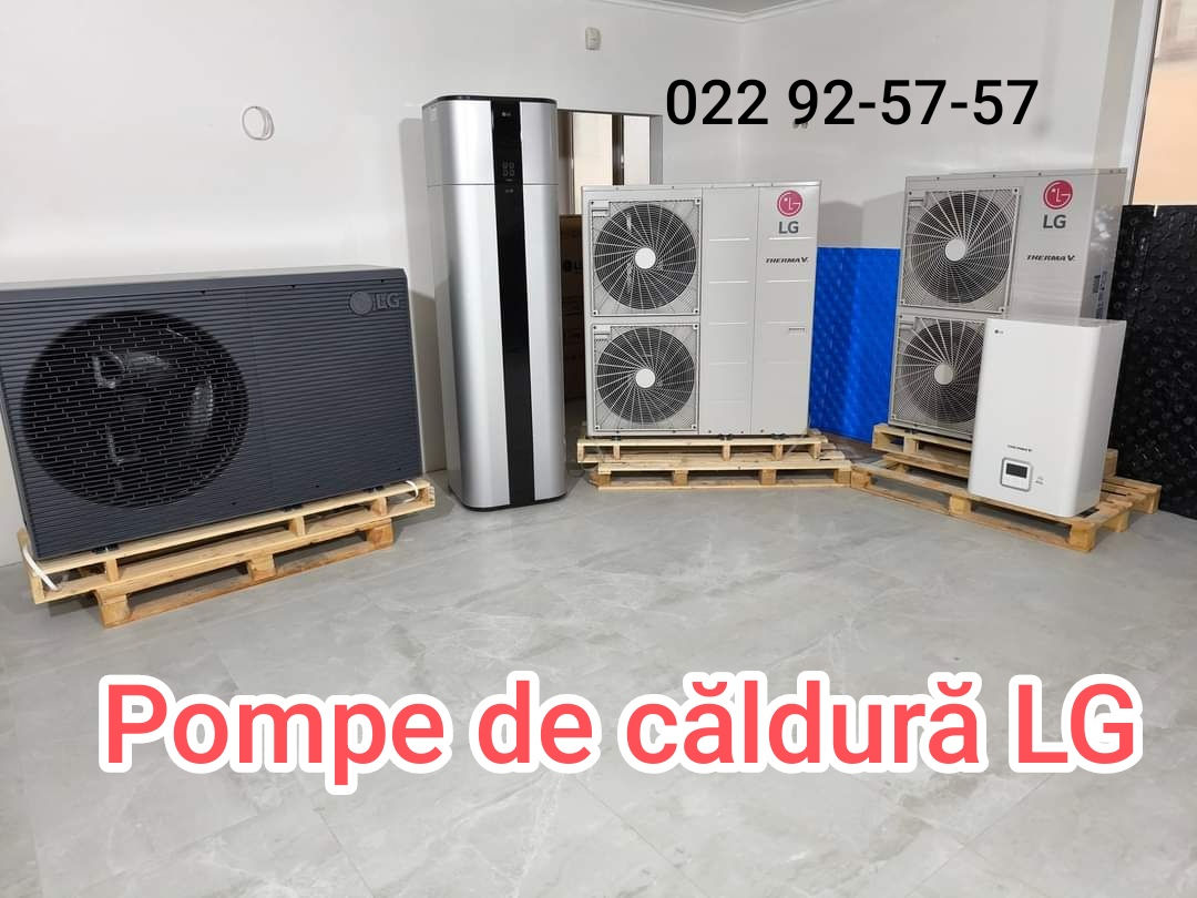 Pompe de căldură Noi LG R410. R32. R290. 5-75 grade