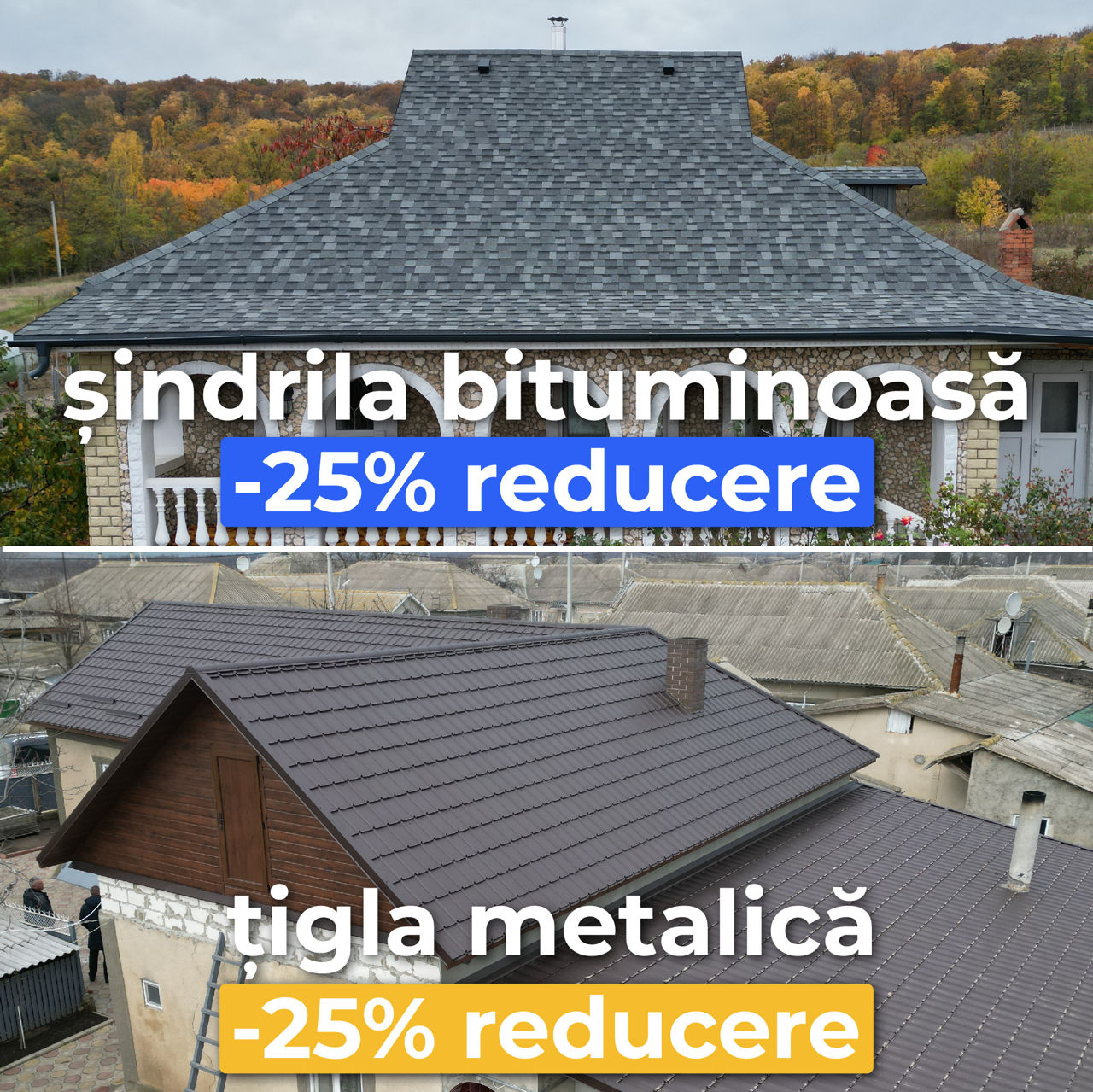 -25% reducere la țigla metalică sau șindrila bituminoasă + accesorii foto 1