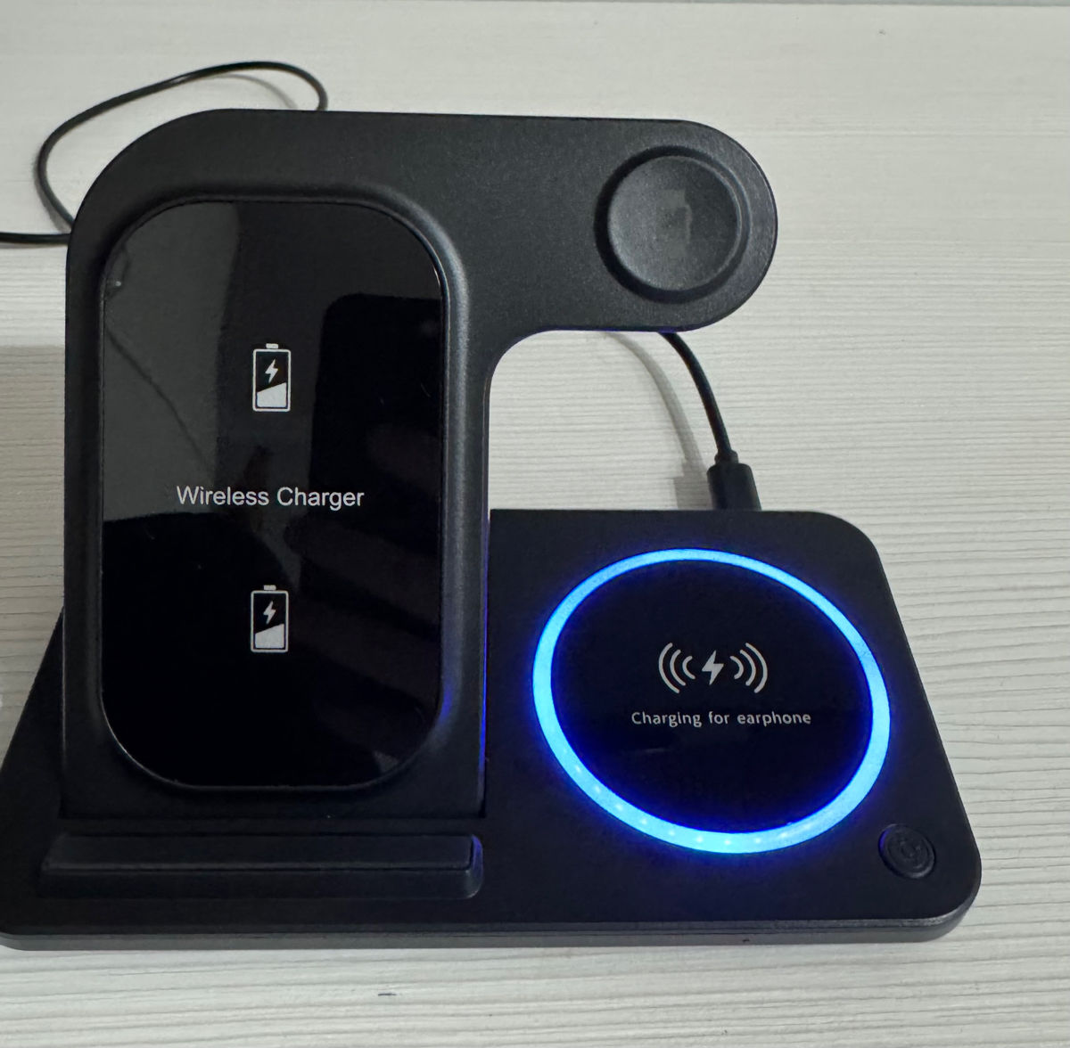 incarcator wireless pentru telefon ceas si casti foto 1