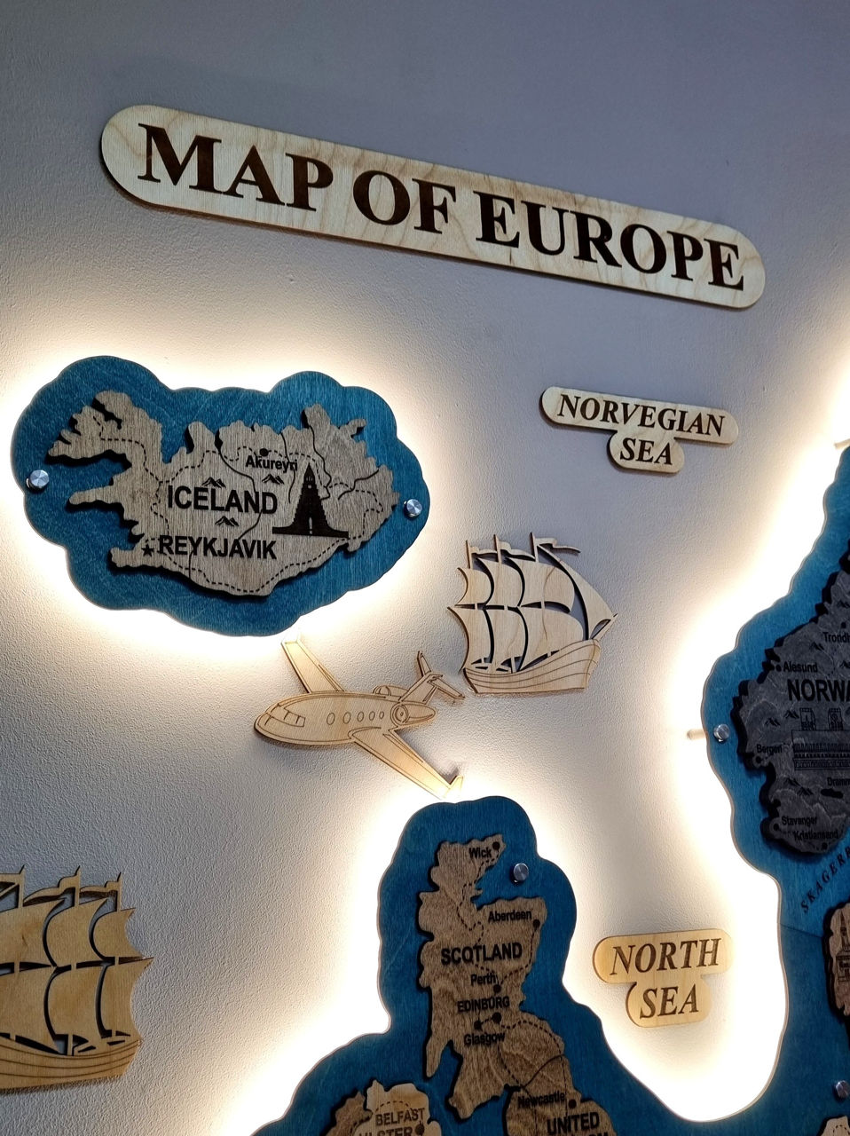 Карта Европы из дерева / Harta Europei din lemn foto 6