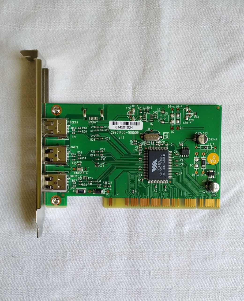 VIA VT6306 3x Firewire 1394 PCI Controller foto 1