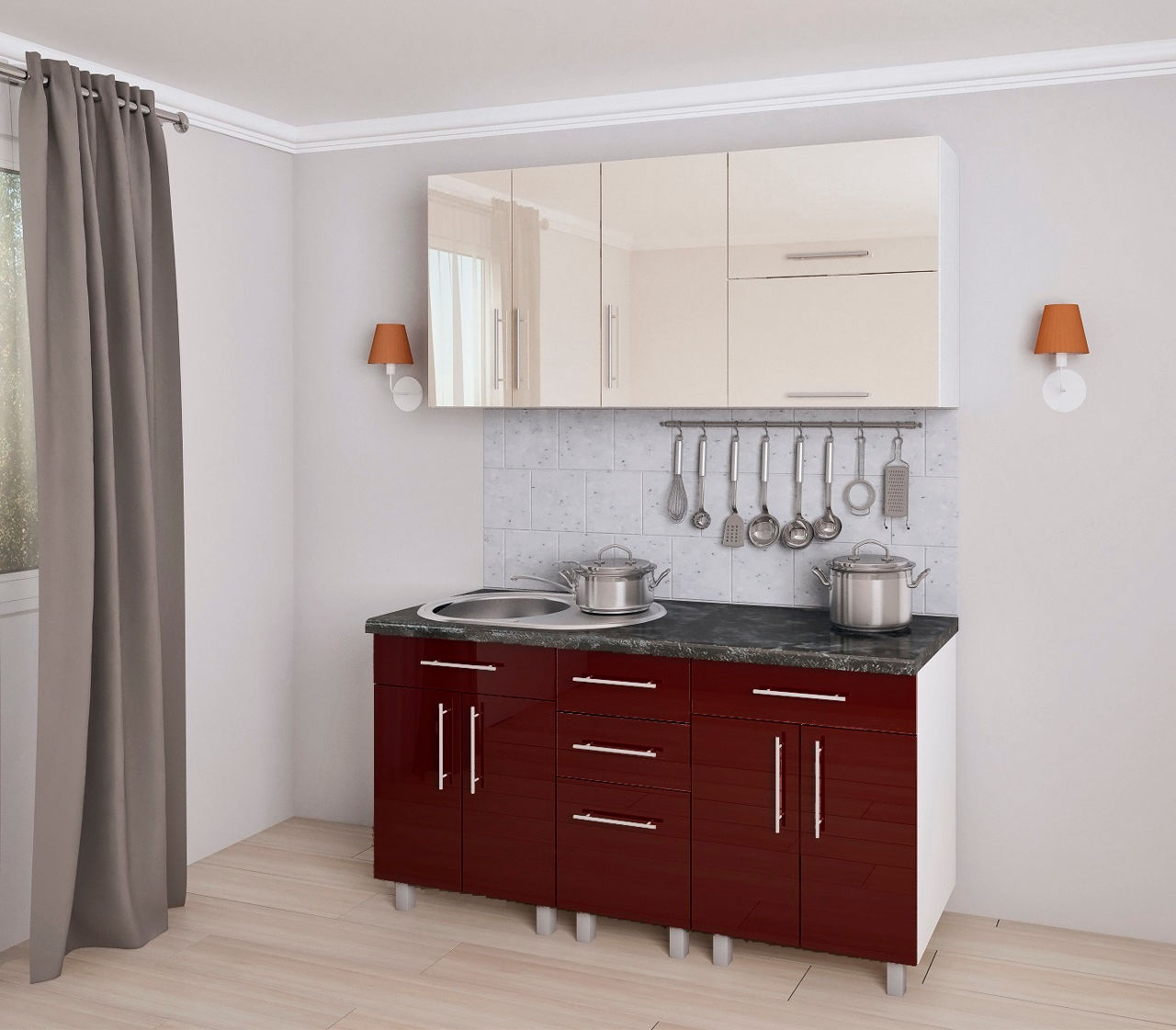 Reduceri 15-30%.Bucatarie cu luciu fatada la pretul Pal.Скидки 15-30%.Кухни фасад глянец в цену ЛДСП фото 0