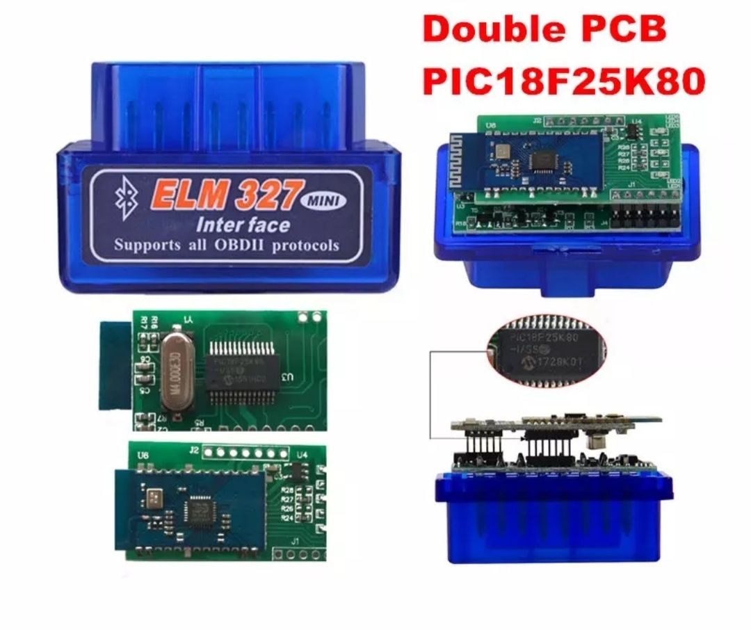 Сканеры OBD2 ELM 327 V1.5, Оригинальный Чип PIC18F25K80