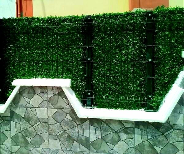 Gard din plasa metalica decorativa. foto 8