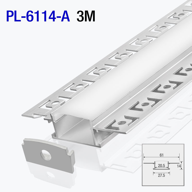 Profil din aluminiu pentru bandă LED incastrat rigips în Moldova, panlight, profil LED incastrat foto 1