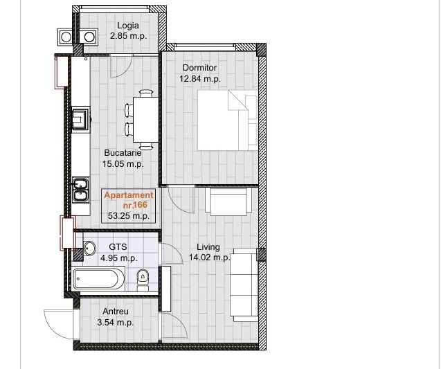 Apartament cu 1 cameră, Buiucani, Chișinău, Chișinău mun.