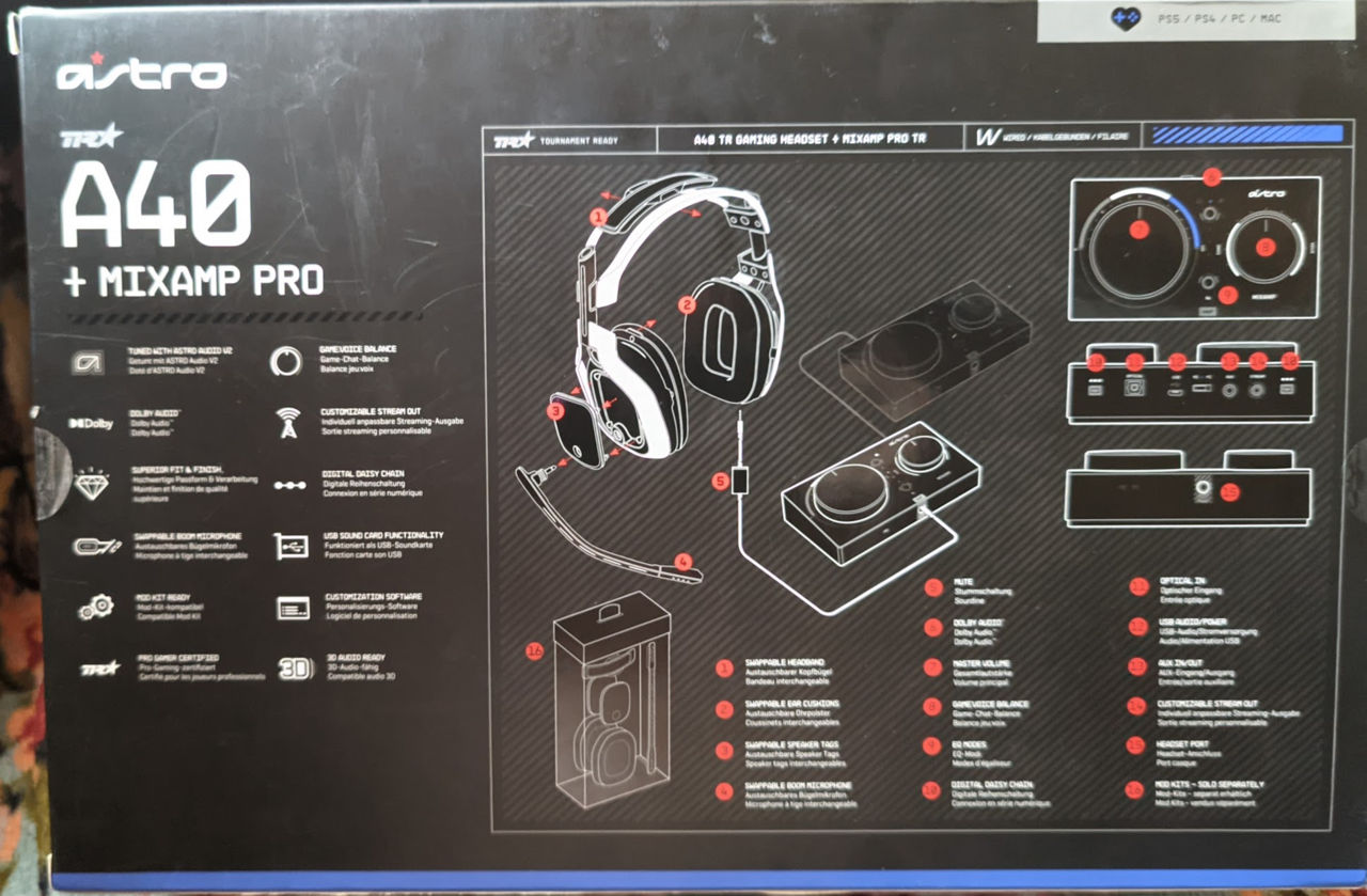 Astro A40 Tr Headset + Mixamp Pro Tr  Gaming Headset or Xbox, PlayStation 4.5, and PC/MAC фото 1