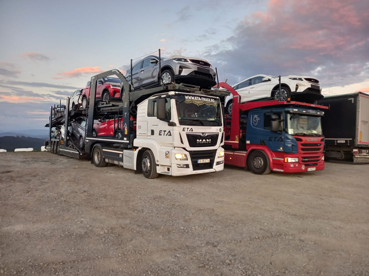 Transport automobile pe platforma, tral, franța, germania, belgia, lituania фото 2