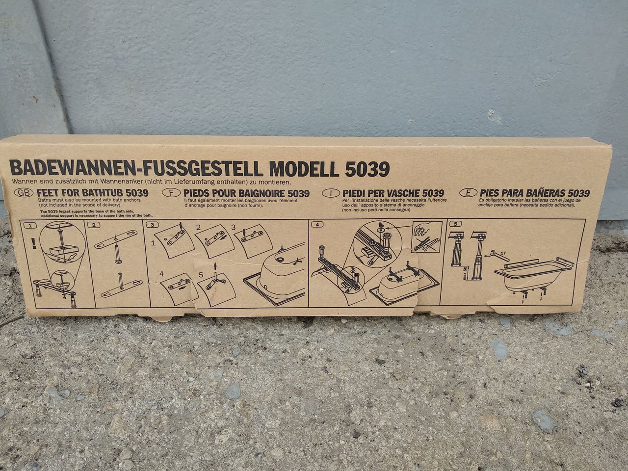 Абсолютно новые ножки для немецкой металлической ванны eurowa 5039 . в ...