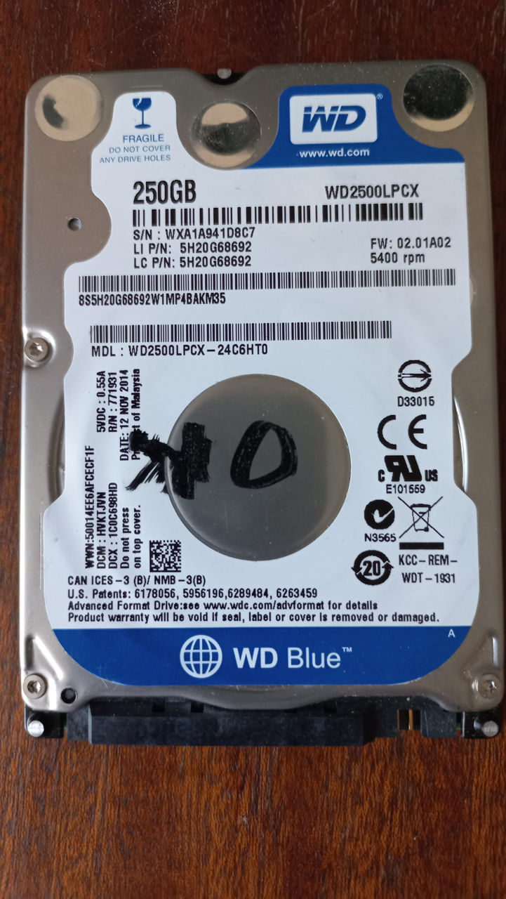 Hdd 250gb Slim pentru laptop