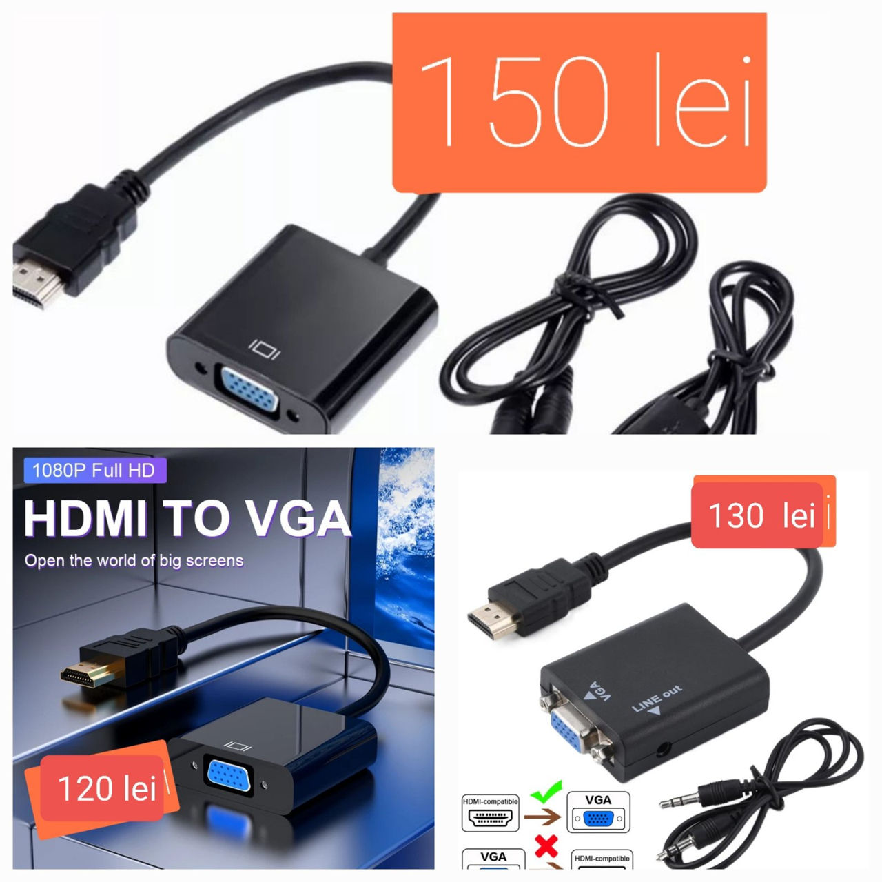 Adapter hub hdmi dp Minidp usb Type С RCA VGA foto 4