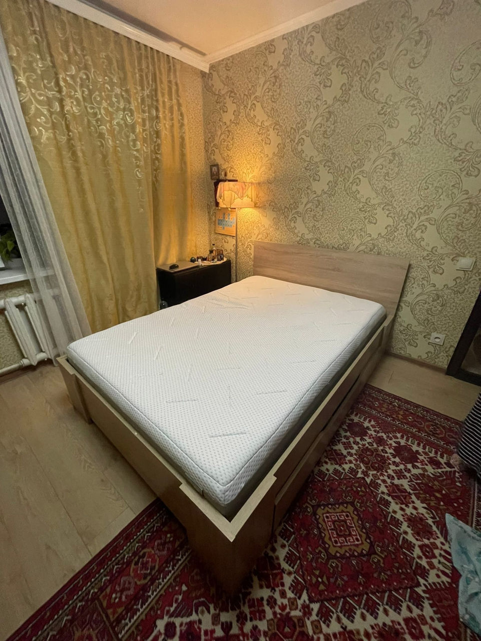 Кровать HALD 140x200 дуб + Матрас 140x200 GOLD F85