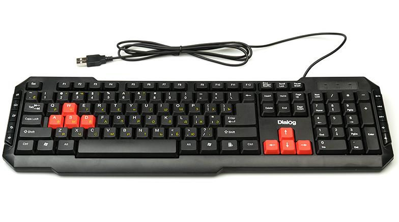 Multimedia keyboard Dialog Multimedia KM-015U Black-Red / Клавиатура / Tastatura foto 3