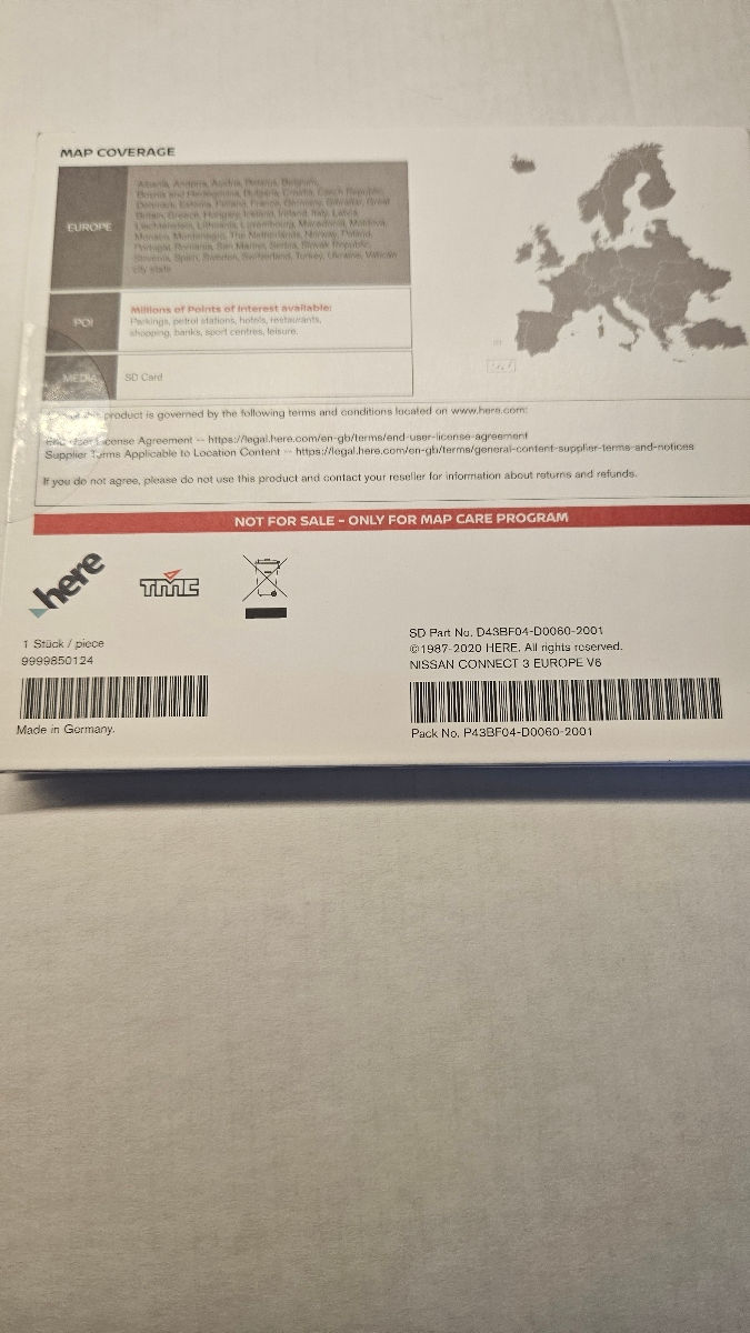 Harți (карты)Nissan Connect 3, Europe V6 фото 4