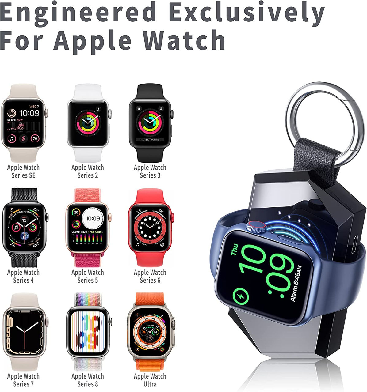 Încărcător wireless portabil pentru Apple Watch foto 2