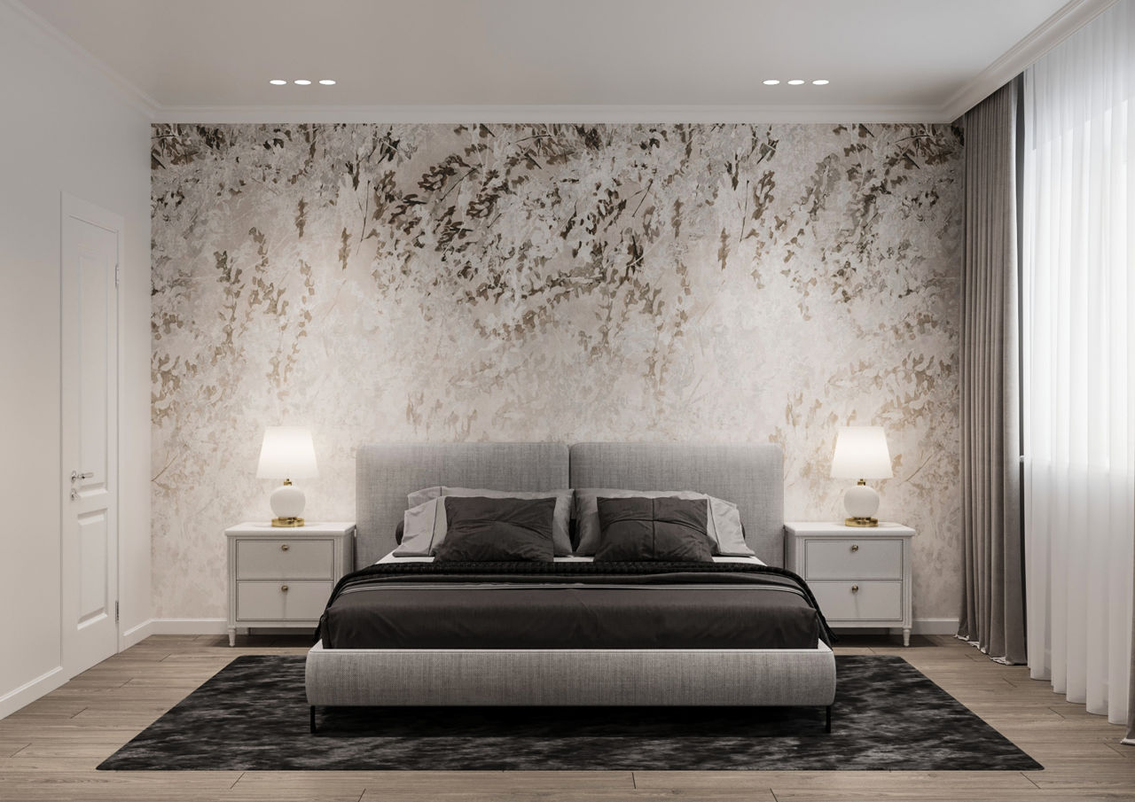 Design interior/stil neoclasic/ Parter /112m2/apartament cu 3 dormitoare/construcții/ 3D/ proiecte foto 6