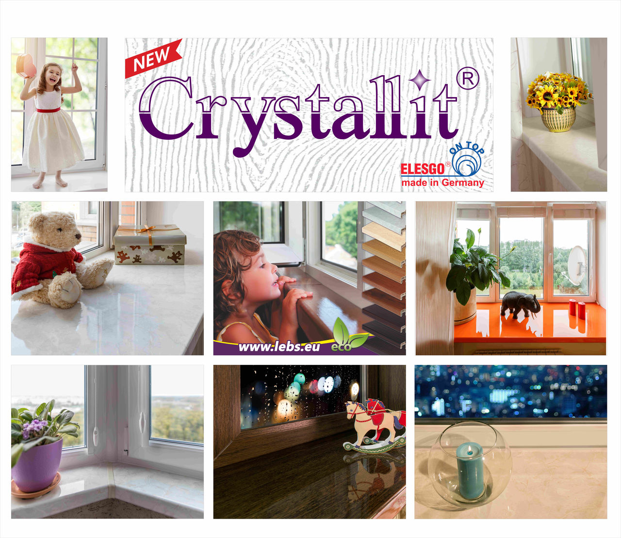 Puzzle-Decor unic pentru pervazuri noi . Уникальный подоконник Crystallit -  декор ПАЗЛ.